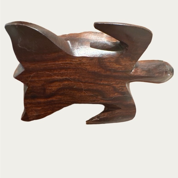 Handcrafted Wooden Turtle Figurine - Picture 3 of 7